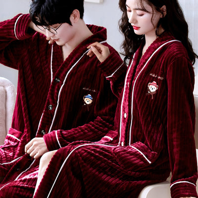 peignoir de bain rouge