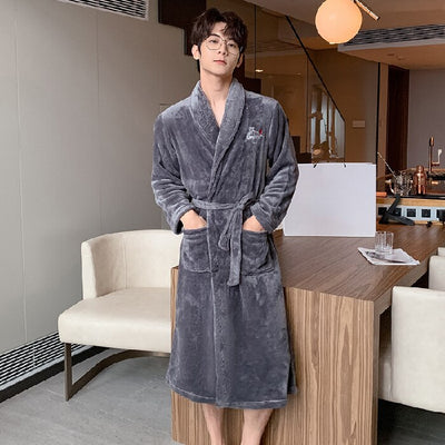 Peignoir brodé pour couple