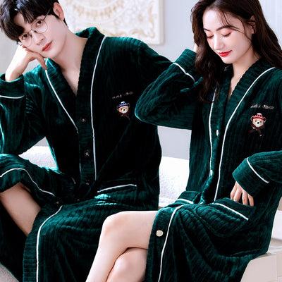 peignoir de bain vert