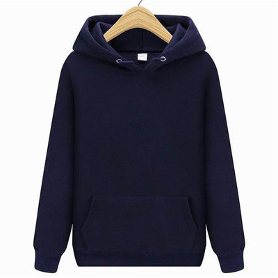 sweat à capuche bleu marine