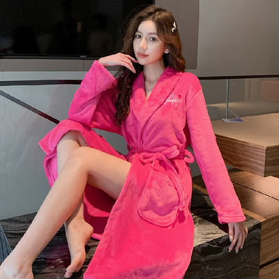 Peignoir brodé pour couple